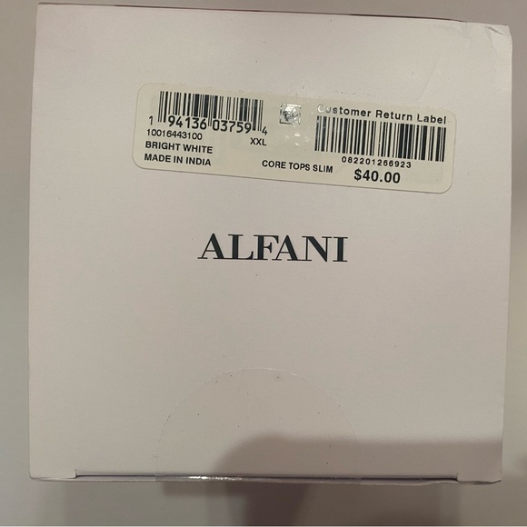 Alfani Men’s 4 Pack White Crew Neck Slim Fit T-Shirt Tee Size XXL NWT - Picture 6 of 6